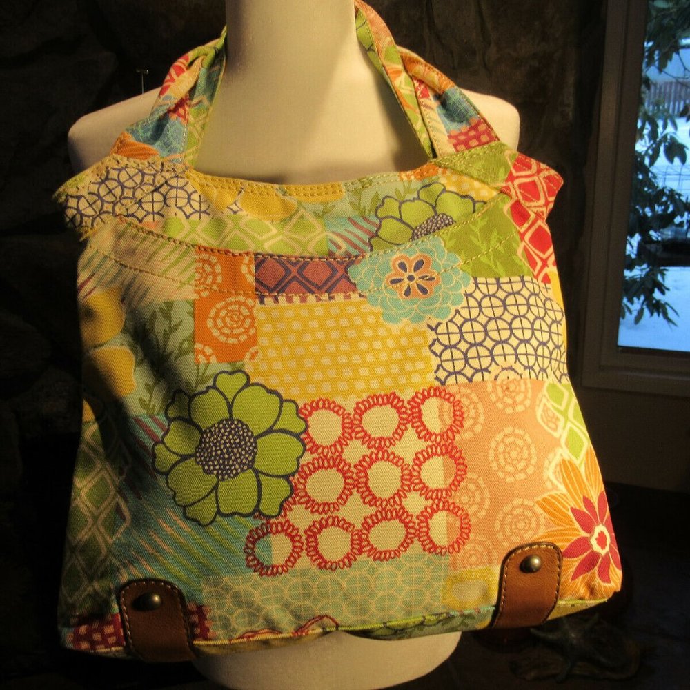 Fossil Canvas/Leather Sutter bag.
